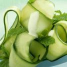 Carpaccio de courgette au chèvre frais