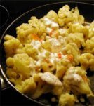 Chou fleur à la crème pimentée