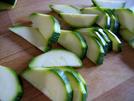 Courgettes tièdes en salade