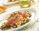 Salade de lentilles aux rougets